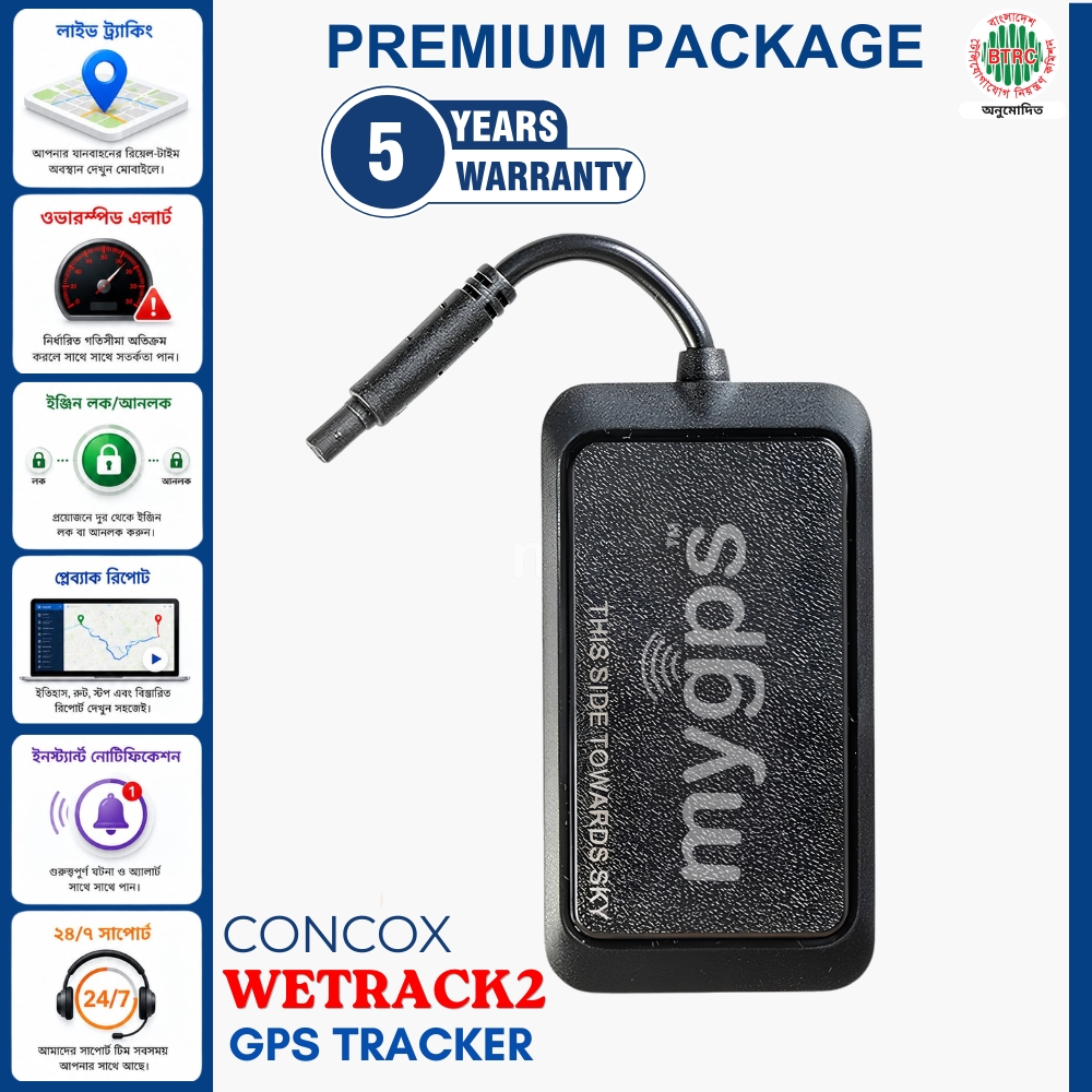 Concox- Wetrack2- 5 Years Warranty